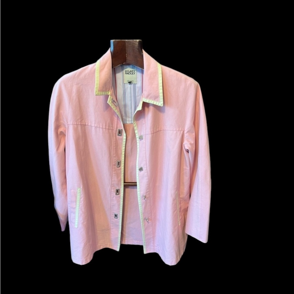 Hillary Radley pink denim trench size XL